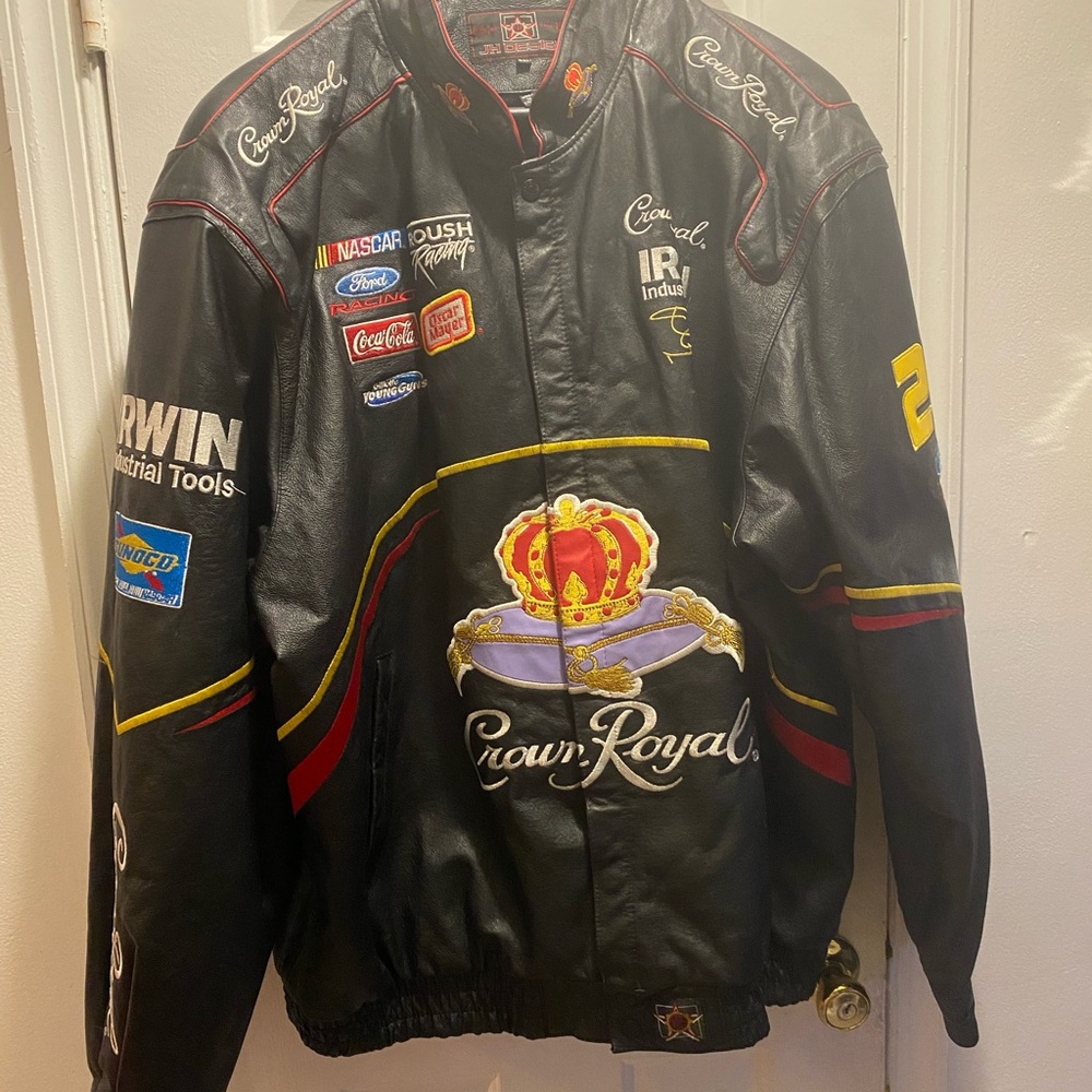 Crown Royal Black Racing Bomber Jacket